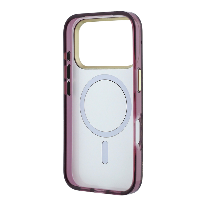 Apple iPhone 18 Pro Max Kılıf Karl Lagerfeld Orjinal Lisanslı M-safe Şarj Özellikli Gold Metal Kamera Çerçeveli Çiçek Tasarımlı Kapak - 7