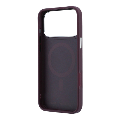 Apple iPhone 18 Pro Max Kılıf Karl Lagerfeld Orjinal Lisanslı M-Safe Şarj Özellikli K&C Metal Logolu PU 360 Derece Dönebilen Standlı Kapak - 7