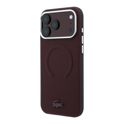 Apple iPhone 18 Pro Max Kılıf Lacoste Orjinal Lisanslı M-safe Şarj Özellikli Halka Tasarımlı Petit Pike Metal Logolu Kapak - 2