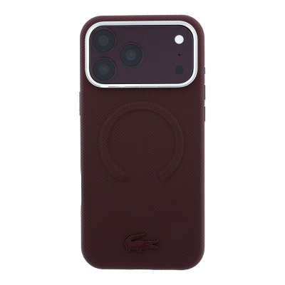 Apple iPhone 18 Pro Max Kılıf Lacoste Orjinal Lisanslı M-safe Şarj Özellikli Halka Tasarımlı Petit Pike Metal Logolu Kapak - 3