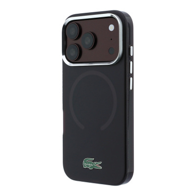 Apple iPhone 18 Pro Max Kılıf Lacoste Orjinal Lisanslı M-safe Şarj Özellikli Lake Timsah Logolu IML Frosted Kapak - 2