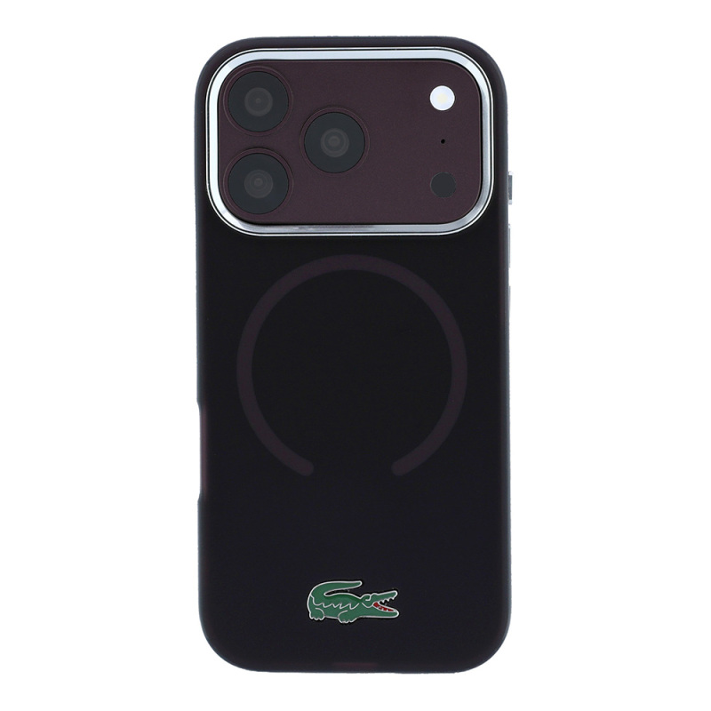 Apple iPhone 18 Pro Max Kılıf Lacoste Orjinal Lisanslı M-safe Şarj Özellikli Lake Timsah Logolu IML Frosted Kapak - 3