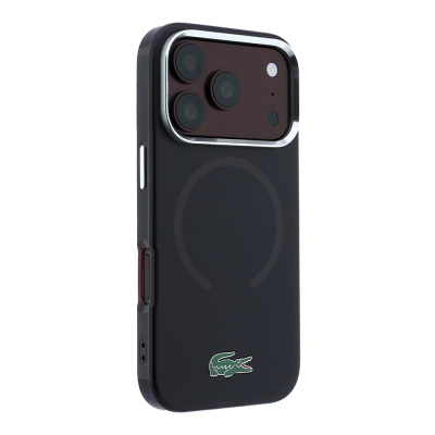 Apple iPhone 18 Pro Max Kılıf Lacoste Orjinal Lisanslı M-safe Şarj Özellikli Lake Timsah Logolu IML Frosted Kapak - 4