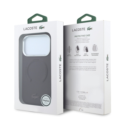 Apple iPhone 18 Pro Max Kılıf Lacoste Orjinal Lisanslı M-safe Şarj Özellikli Lenglen Icon Metal Logolu Kapak - 8