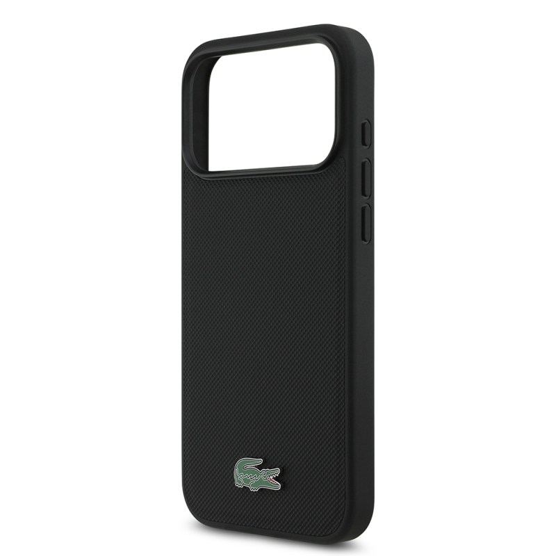 Apple iPhone 18 Pro Max Kılıf Lacoste Orjinal Lisanslı M-safe Şarj Özellikli PU Pike Desenli Metal Logolu Kapak - 17