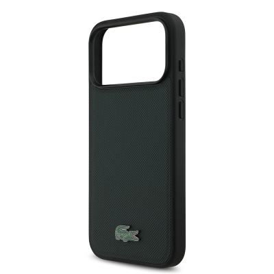 Apple iPhone 18 Pro Max Kılıf Lacoste Orjinal Lisanslı M-safe Şarj Özellikli PU Pike Desenli Metal Logolu Kapak - 24