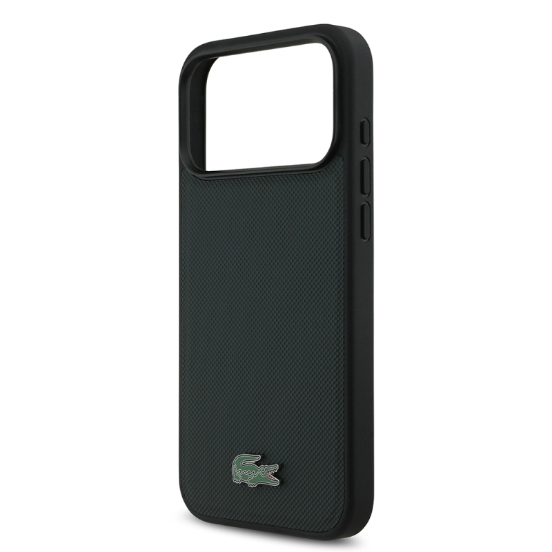 Apple iPhone 18 Pro Max Kılıf Lacoste Orjinal Lisanslı M-safe Şarj Özellikli PU Pike Desenli Metal Logolu Kapak - 24
