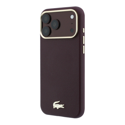 Apple iPhone 18 Pro Max Kılıf Lacoste Orjinal Lisanslı M-Safe Şarj Özellikli PVC Yarı Pike Desenli Arka Yüzey İkonik Timsah Dokuma Logolu Kapak - 4
