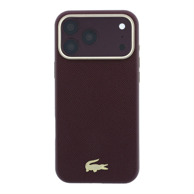 Apple iPhone 18 Pro Max Kılıf Lacoste Orjinal Lisanslı M-Safe Şarj Özellikli PVC Yarı Pike Desenli Arka Yüzey İkonik Timsah Dokuma Logolu Kapak - 5