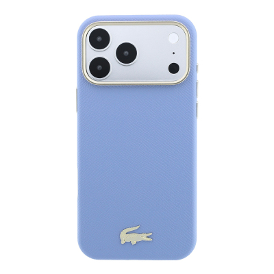 Apple iPhone 18 Pro Max Kılıf Lacoste Orjinal Lisanslı M-Safe Şarj Özellikli PVC Yarı Pike Desenli Arka Yüzey İkonik Timsah Dokuma Logolu Kapak - 19