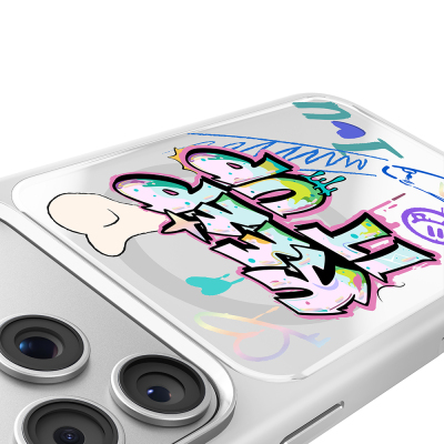 Apple iPhone 18 Pro Max Kılıf M-safe Şarj Özellikli 3D Baskılı Tasarım Mutural Graffiti Serisi Kapak - 12