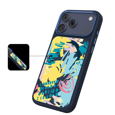 Apple iPhone 18 Pro Max Kılıf M-safe Şarj Özellikli 3D Baskılı Tasarım Mutural Graffiti Serisi Kapak - 18