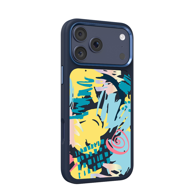 Apple iPhone 18 Pro Max Kılıf M-safe Şarj Özellikli 3D Baskılı Tasarım Mutural Graffiti Serisi Kapak - 8