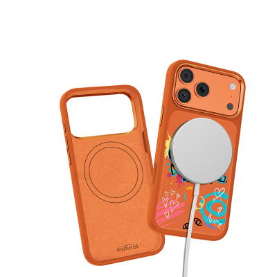 Apple iPhone 18 Pro Max Kılıf M-safe Şarj Özellikli 3D Baskılı Tasarım Mutural Graffiti Serisi Kapak - 37