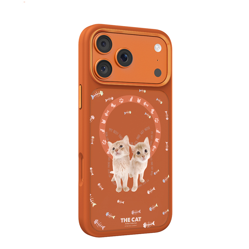 Apple iPhone 18 Pro Max Kılıf M-safe Şarj Özellikli 3D Baskılı Tasarım Mutural The Cat Serisi Kapak - 12