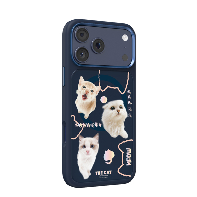 Apple iPhone 18 Pro Max Kılıf M-safe Şarj Özellikli 3D Baskılı Tasarım Mutural The Cat Serisi Kapak - 7