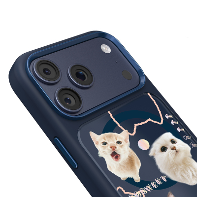 Apple iPhone 18 Pro Max Kılıf M-safe Şarj Özellikli 3D Baskılı Tasarım Mutural The Cat Serisi Kapak - 8