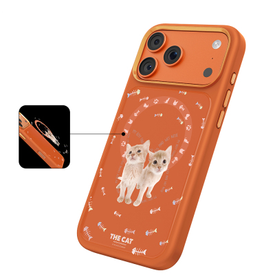 Apple iPhone 18 Pro Max Kılıf M-safe Şarj Özellikli 3D Baskılı Tasarım Mutural The Cat Serisi Kapak - 19