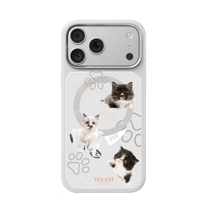 Apple iPhone 18 Pro Max Kılıf M-safe Şarj Özellikli 3D Baskılı Tasarım Mutural The Cat Serisi Kapak - 1