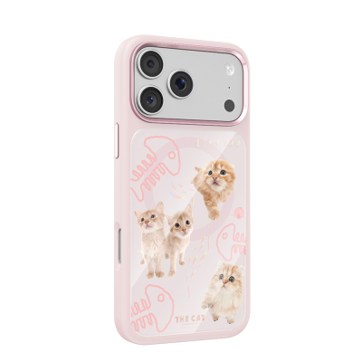 Apple iPhone 18 Pro Max Kılıf M-safe Şarj Özellikli 3D Baskılı Tasarım Mutural The Cat Serisi Kapak - 30