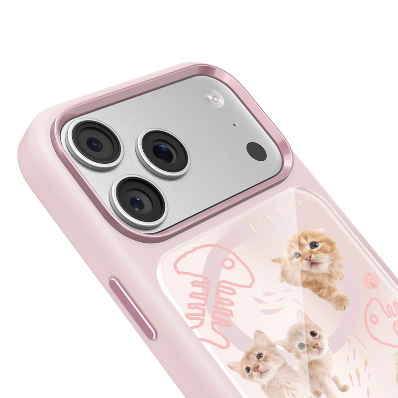 Apple iPhone 18 Pro Max Kılıf M-safe Şarj Özellikli 3D Baskılı Tasarım Mutural The Cat Serisi Kapak - 31