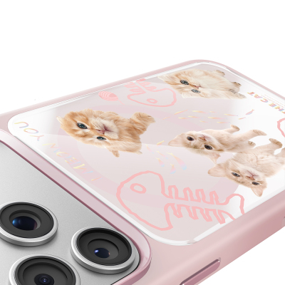 Apple iPhone 18 Pro Max Kılıf M-safe Şarj Özellikli 3D Baskılı Tasarım Mutural The Cat Serisi Kapak - 33