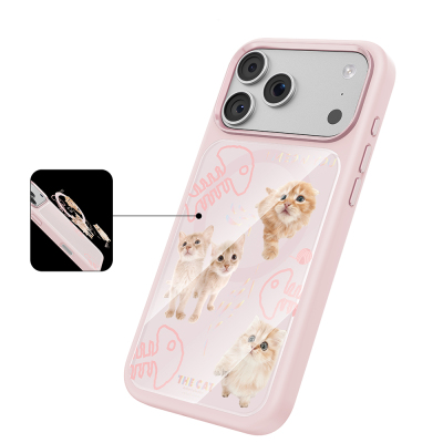 Apple iPhone 18 Pro Max Kılıf M-safe Şarj Özellikli 3D Baskılı Tasarım Mutural The Cat Serisi Kapak - 37