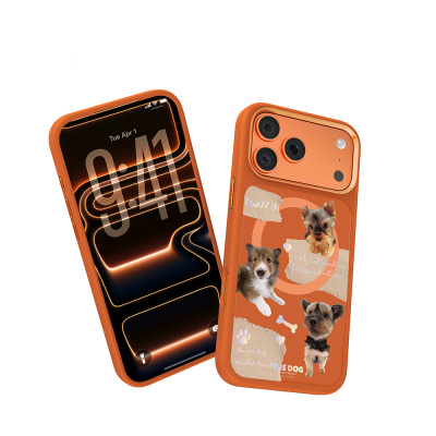 Apple iPhone 18 Pro Max Kılıf M-safe Şarj Özellikli 3D Baskılı Tasarım Mutural The Dog Serisi Kapak - 10