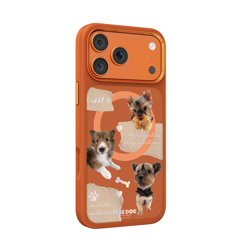 Apple iPhone 18 Pro Max Kılıf M-safe Şarj Özellikli 3D Baskılı Tasarım Mutural The Dog Serisi Kapak - 11