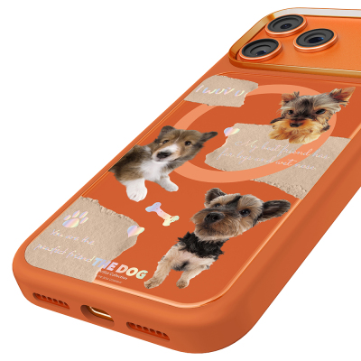 Apple iPhone 18 Pro Max Kılıf M-safe Şarj Özellikli 3D Baskılı Tasarım Mutural The Dog Serisi Kapak - 20