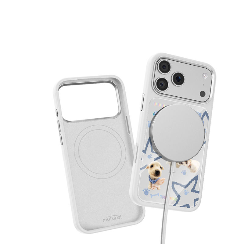 Apple iPhone 18 Pro Max Kılıf M-safe Şarj Özellikli 3D Baskılı Tasarım Mutural The Dog Serisi Kapak - 33