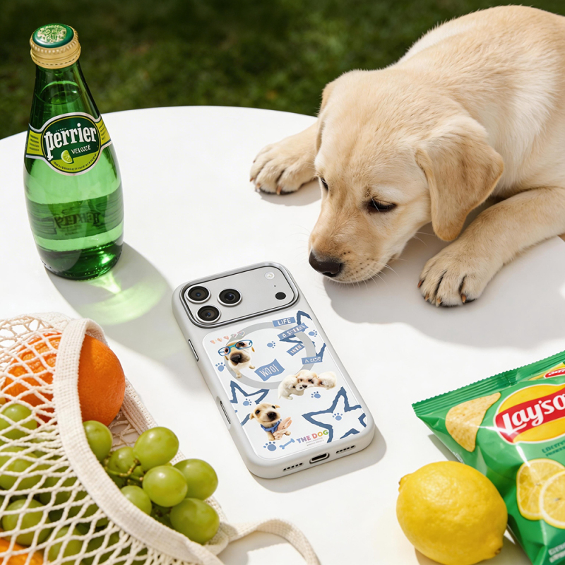 Apple iPhone 18 Pro Max Kılıf M-safe Şarj Özellikli 3D Baskılı Tasarım Mutural The Dog Serisi Kapak - 36
