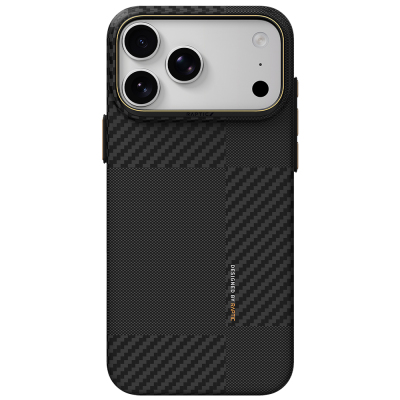 Apple iPhone 18 Pro Max Kılıf M-safe Şarj Özellikli 600D Metal Kamera Çerçeveli Raptic Aramid Fiber Karbon Geotik Serisi Kapak - 1
