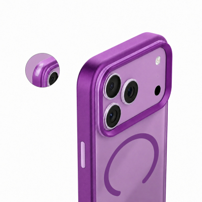 Apple iPhone 18 Pro Max Kılıf M-safe Şarj Özellikli Airbag Tasarımlı Mutural Mist Serisi Kapak - 7