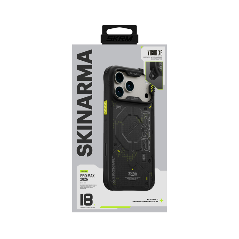 Apple iPhone 18 Pro Max Kılıf M-Safe Şarj Özellikli Airbag Tasarımlı Skinarma Vigor XE Kapak - 3