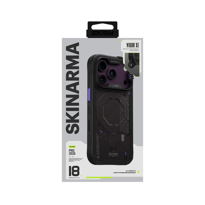 Apple iPhone 18 Pro Max Kılıf M-Safe Şarj Özellikli Airbag Tasarımlı Skinarma Vigor XE Kapak - 21
