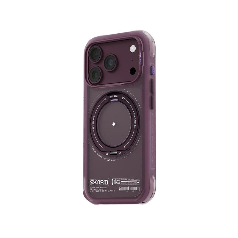 Apple iPhone 18 Pro Max Kılıf M-Safe Şarj Özellikli Airbag Tasarımlı Standlı Skinarma Atlas Kapak - 4