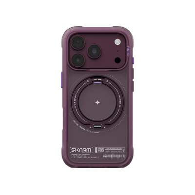 Apple iPhone 18 Pro Max Kılıf M-Safe Şarj Özellikli Airbag Tasarımlı Standlı Skinarma Atlas Kapak - 5
