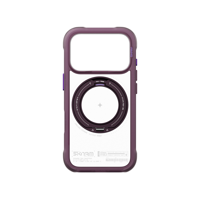 Apple iPhone 18 Pro Max Kılıf M-Safe Şarj Özellikli Airbag Tasarımlı Standlı Skinarma Atlas Kapak - 6