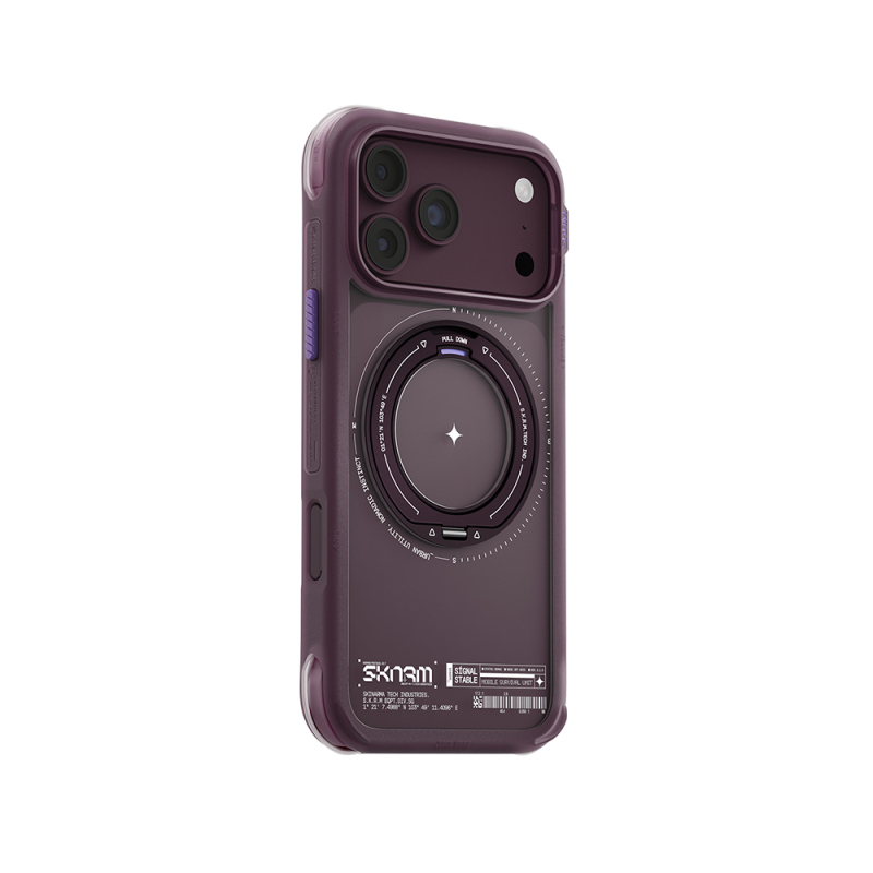 Apple iPhone 18 Pro Max Kılıf M-Safe Şarj Özellikli Airbag Tasarımlı Standlı Skinarma Atlas Kapak - 7