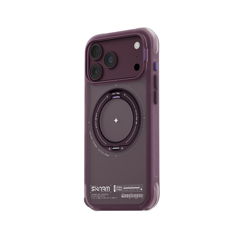 Apple iPhone 18 Pro Max Kılıf M-Safe Şarj Özellikli Airbag Tasarımlı Standlı Skinarma Atlas Kapak - 8