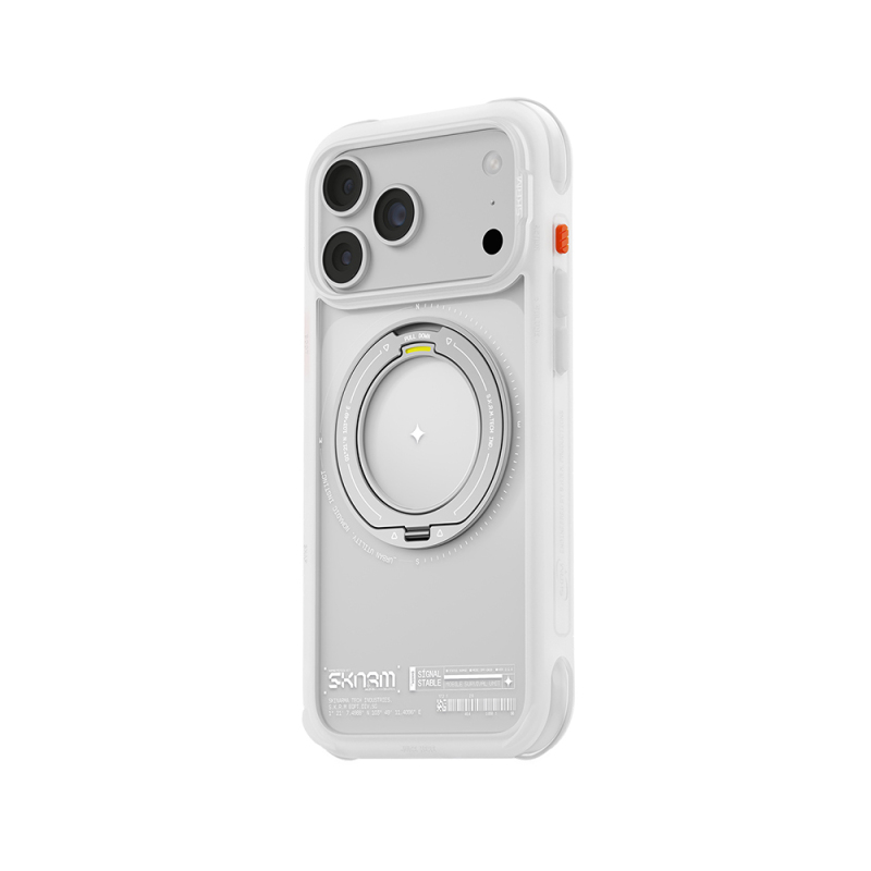 Apple iPhone 18 Pro Max Kılıf M-Safe Şarj Özellikli Airbag Tasarımlı Standlı Skinarma Atlas Kapak - 14