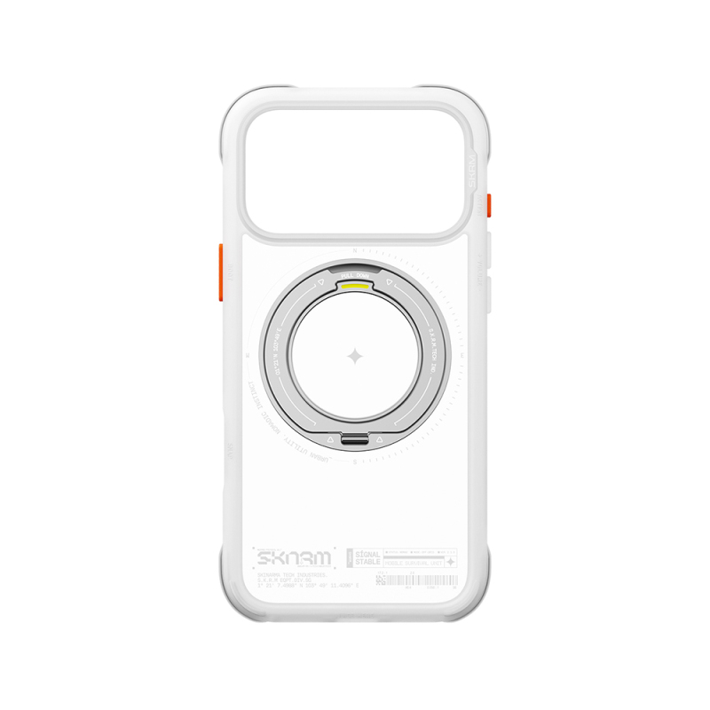 Apple iPhone 18 Pro Max Kılıf M-Safe Şarj Özellikli Airbag Tasarımlı Standlı Skinarma Atlas Kapak - 16