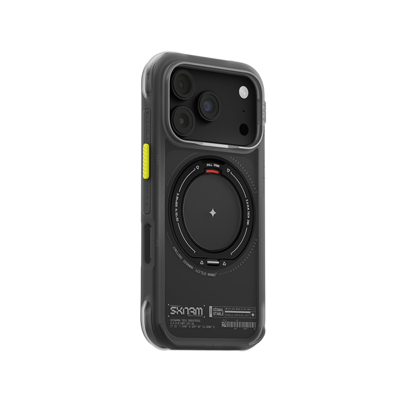 Apple iPhone 18 Pro Max Kılıf M-Safe Şarj Özellikli Airbag Tasarımlı Standlı Skinarma Atlas Kapak - 3