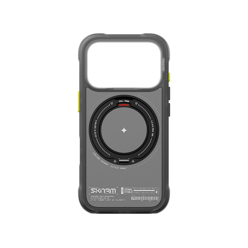 Apple iPhone 18 Pro Max Kılıf M-Safe Şarj Özellikli Airbag Tasarımlı Standlı Skinarma Atlas Kapak - 23