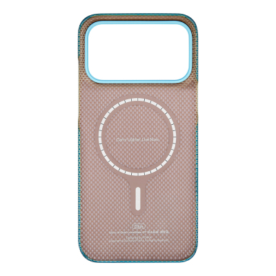 Apple iPhone 18 Pro Max Kılıf M-safe Şarj Özellikli Aramid Karbon Fiber Pitaka Glints of Gold Ultra Slim Serisi Kapak - 7