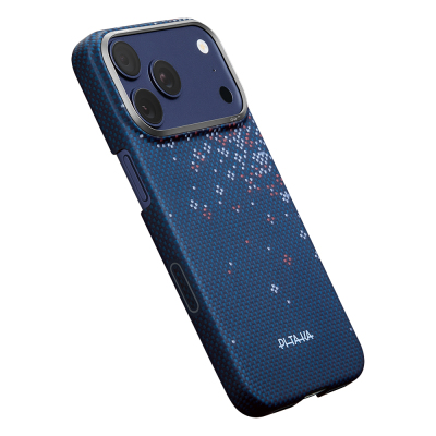 Apple iPhone 18 Pro Max Kılıf M-safe Şarj Özellikli Aramid Karbon Fiber Pitaka Sakura Hours Serisi Kapak - 9