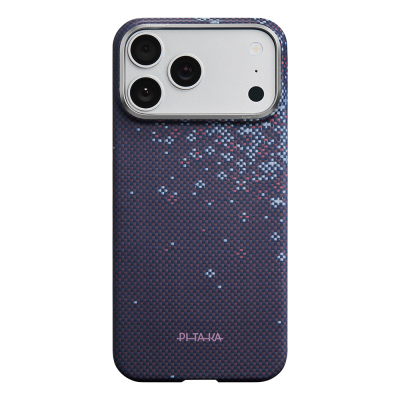 Apple iPhone 18 Pro Max Kılıf M-safe Şarj Özellikli Aramid Karbon Fiber Pitaka Sakura Hours Serisi Kapak - 4