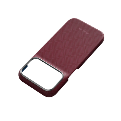 Apple iPhone 18 Pro Max Kılıf M-safe Şarj Özellikli Aramid Karbon Fiber Pitaka Argyle Serisi Kapak - 7