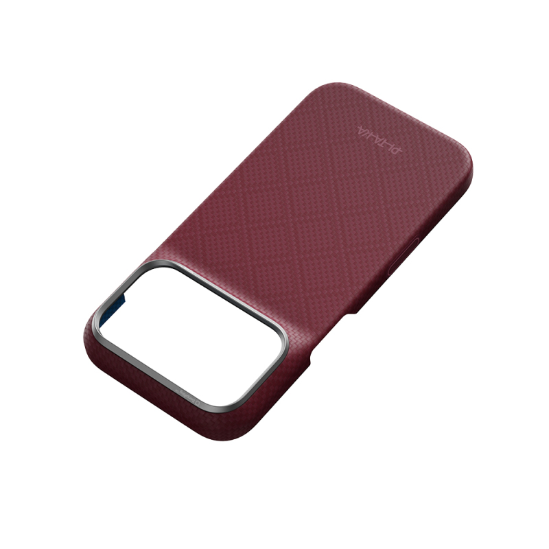 Apple iPhone 18 Pro Max Kılıf M-safe Şarj Özellikli Aramid Karbon Fiber Pitaka Argyle Serisi Kapak - 7